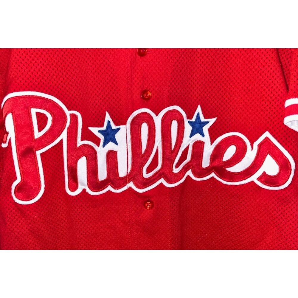 Philadelphia Phillies 1996 All Star Game BP Jersey Russell Athletic USA Sz 40 M - Picture 7 of 16
